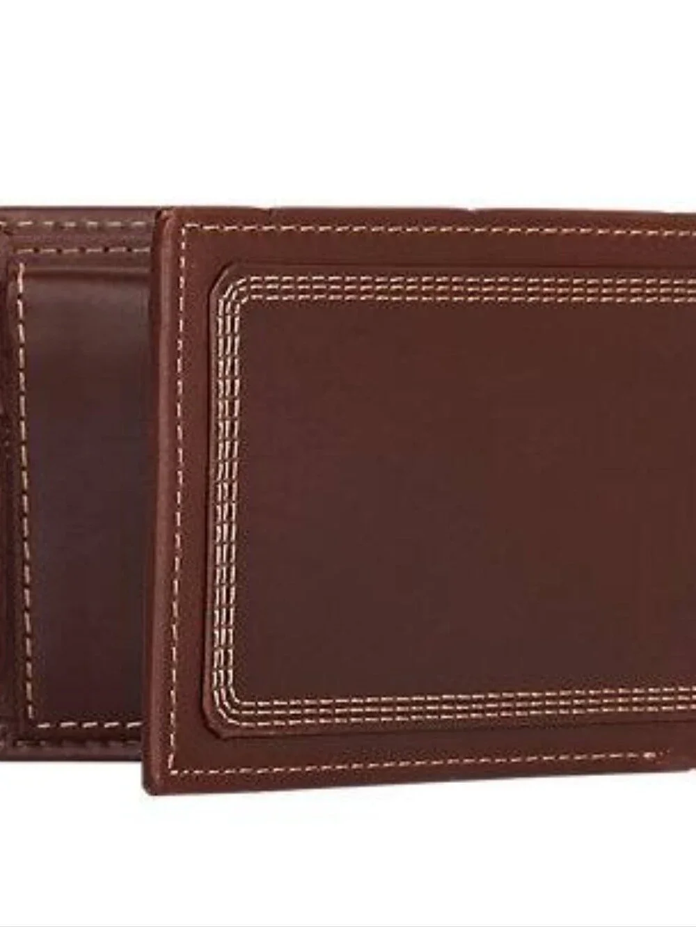 Carhartt Leather Triple-Stitched Passcase Wallet- Dark Brown